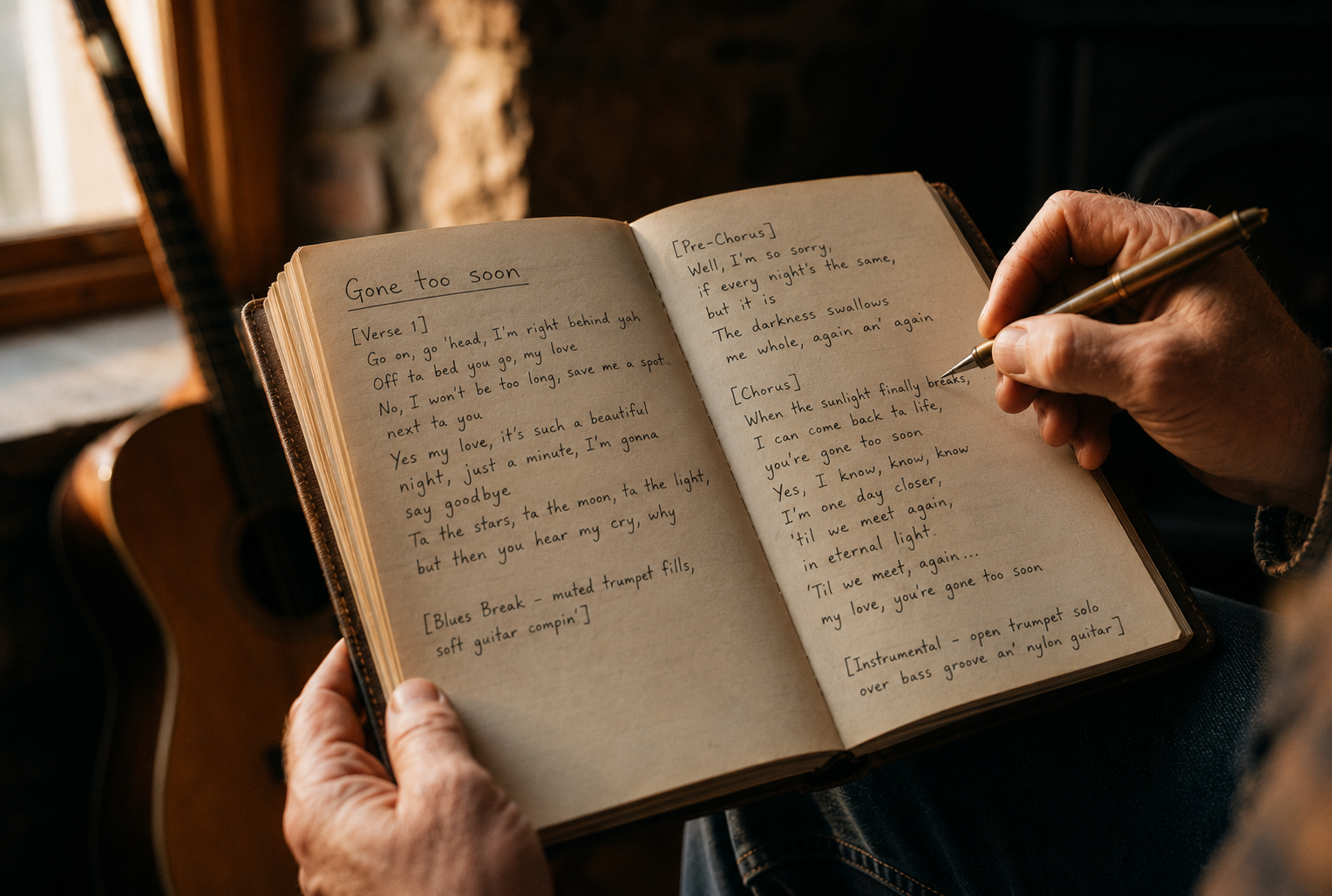 A songwriter at work